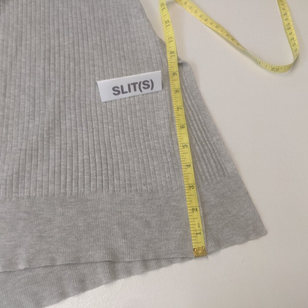 Love Tree Size Small Gray Ribbed Cardigan - Picture 13 of 14